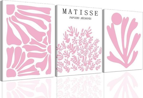 Abstract floral wall art pink - abstract,