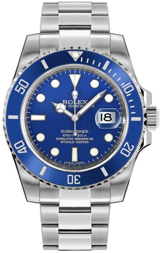 Rolex submariner smurf 18kt - rolex, 'smurf'