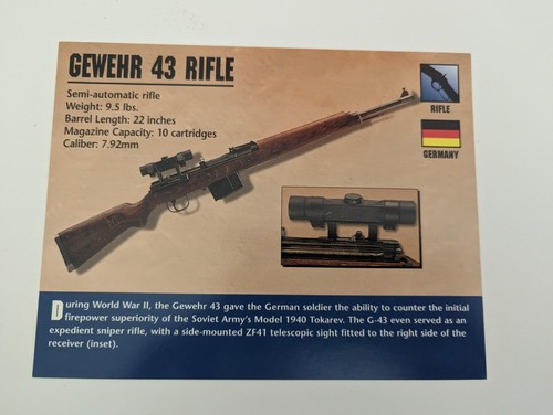 Atlas gun info photo card - gun,