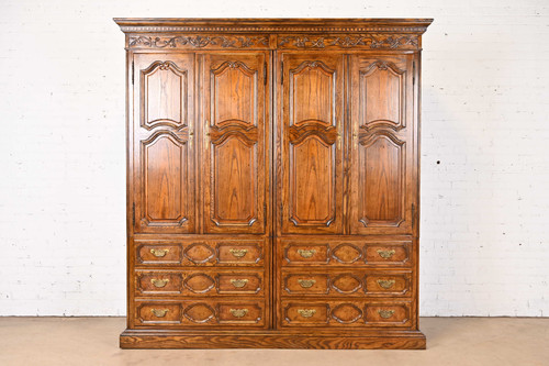 Baker furniture carved oak - carved,