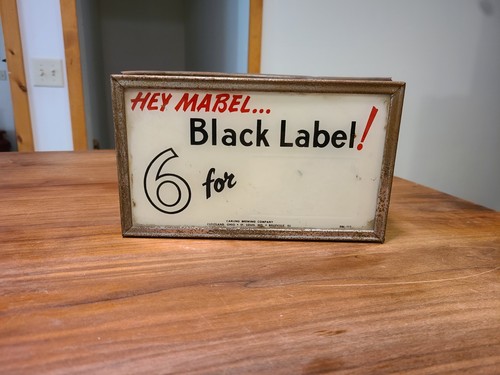 Carling black label beer - label,