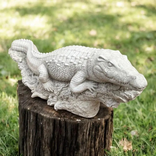 Crocodile yard ornament - yard,