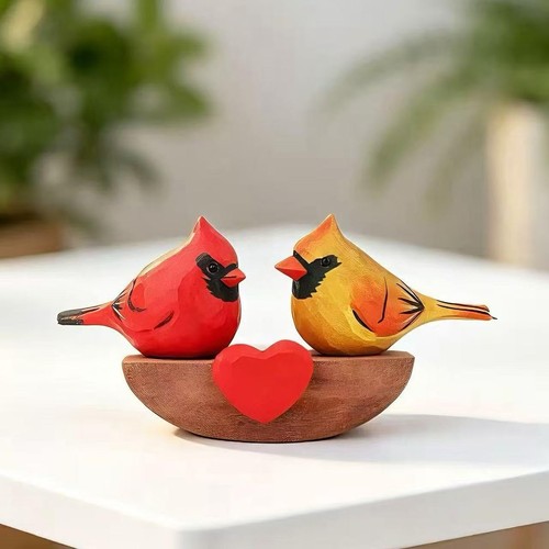 Handmade wooden cardinal - wooden,