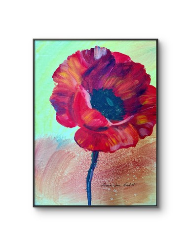 Hot poppy x16 original - poppy, 12"x16