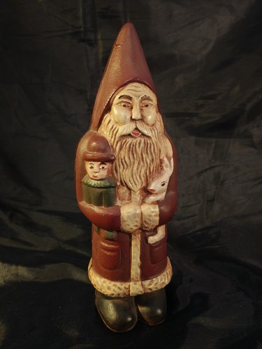 Vintage cast iron santa clause - cast,