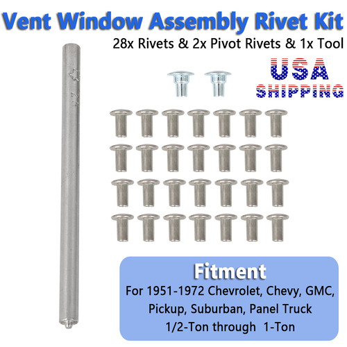 Vent window assembly rivet - us,