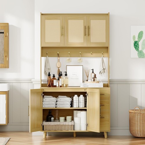 Rattan pantry cabinet - rattan,