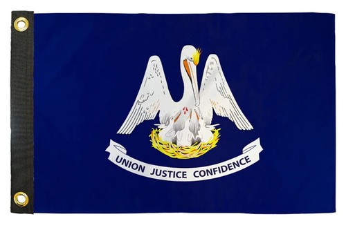 Louisiana 12x18in boat flag - 12x18in,