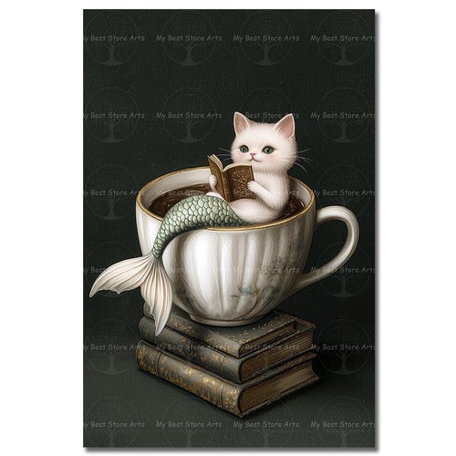 Kitten cat art print artistic - kitten,
