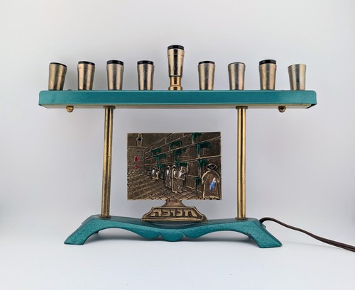 Vintage electric menorah metal - electric,