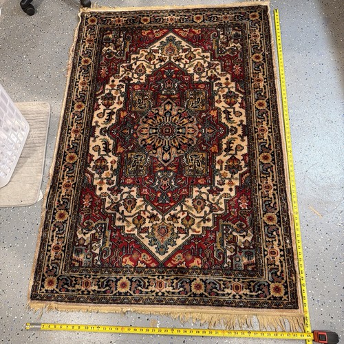 Unique large hand woven wool - large, hand-woven
