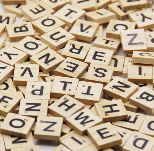 Scrabble tiles - (lot,