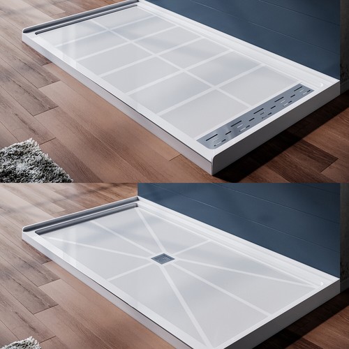 Elegant shower base pan single - shower,