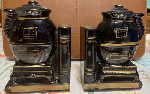 Vintage bookends hand - bookends, painted