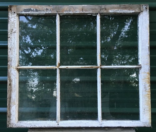 Wood frame window pane - window, x