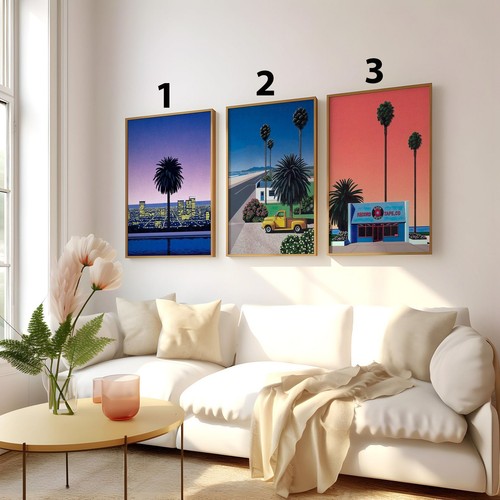 Retro california palm tree - california,