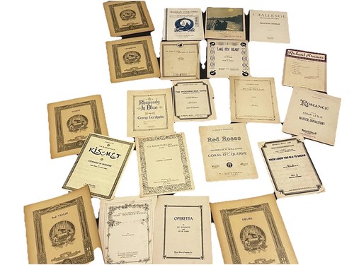 Vintage antique music sheets - music,