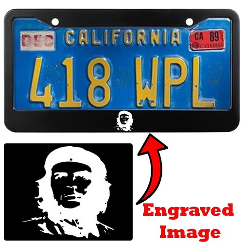 Engraved black license - engraved, plate