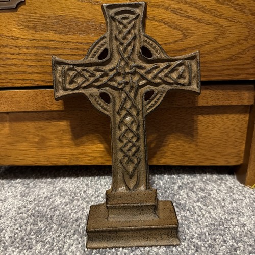 Cast iron irish celtic cross - irish,