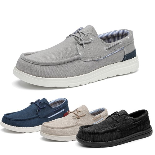 Men slip moc toe - slip-on, canvas