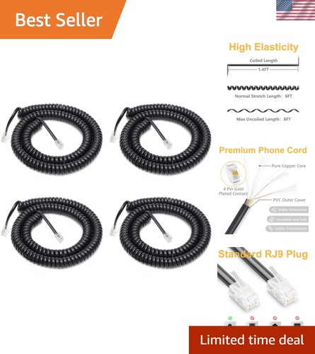 Pack black telephone - 4-pack,