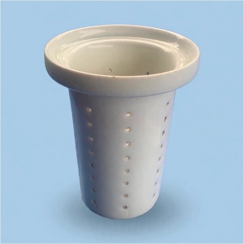 White ceramic tea strainer - tea,