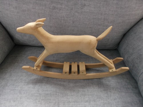 Hand carved wood - wood, deer
