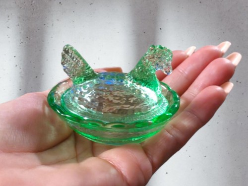 Green depression style glass - depression,