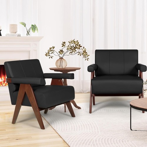 Modern chairs set black - modern, 2