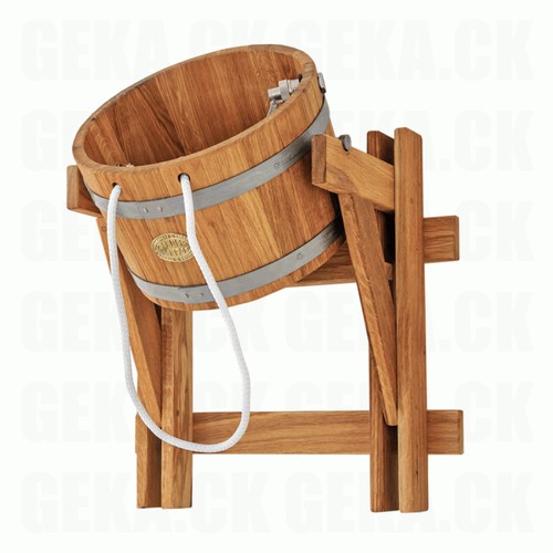 Oak wood sauna bath bucket - oak,