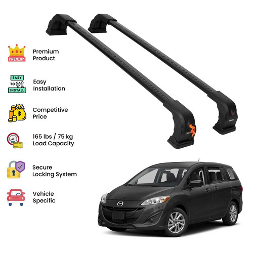 Black premium roof rack - rack, cross