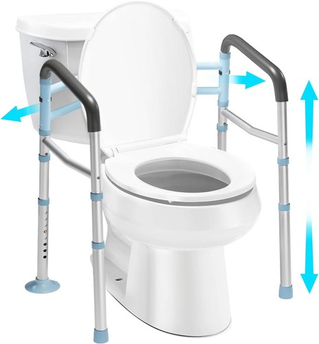 Stand alone toilet safety - stand, rail
