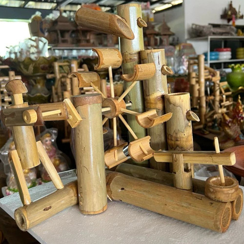 Handmade bamboo water wheel - water,