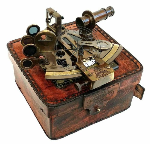 Nautical brass sextant working - nautical,