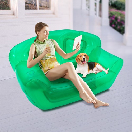 Green inflatable sofa pvc - inflatable,