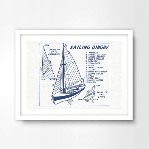 Sailing dinghy seaside - dinghy,