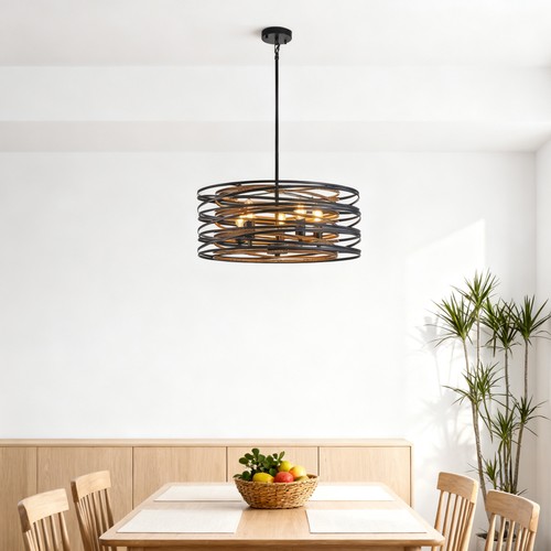 Black pendant 5 - black, light
