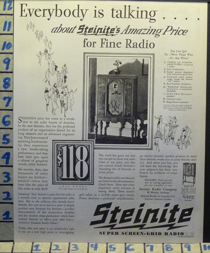 1929 steinite tube radio - 1929,