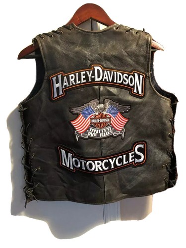 Harley davidson brown vest - davidson,