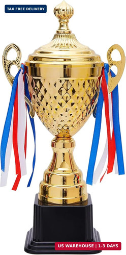 Inch gold trophy cup - trophy, award