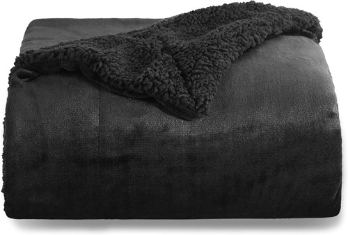 Sherpa fleece throw blanket - sherpa,