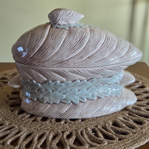 Vintage majolica clam shell - vintage,