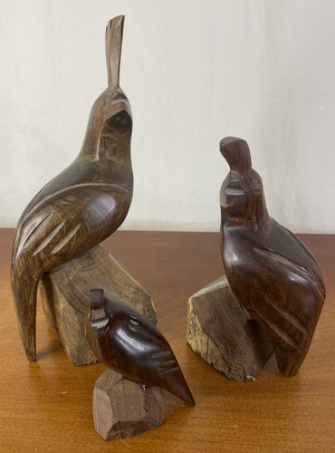 Ironwood quail family wooden - 3,