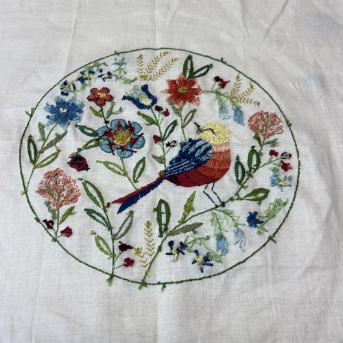 Embroidery bird floral - embroidery,