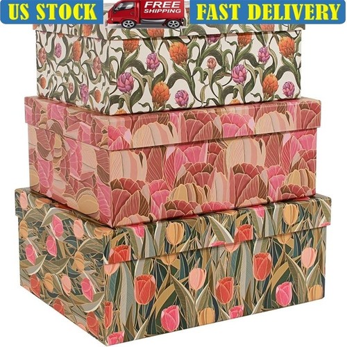 Floral storage boxes - floral,