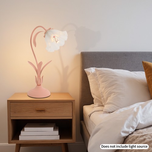 Pink flower desk - desk, led