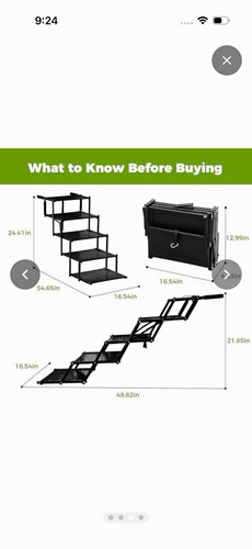 Foldable metal step dog - foldable, 4-step