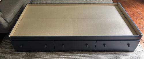 Ikea navy blue - sized, bed