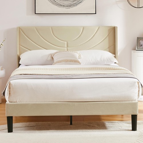 Queen bed frame upholstered - bed,