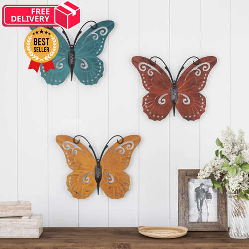 Lavish home butterfly metal - home,